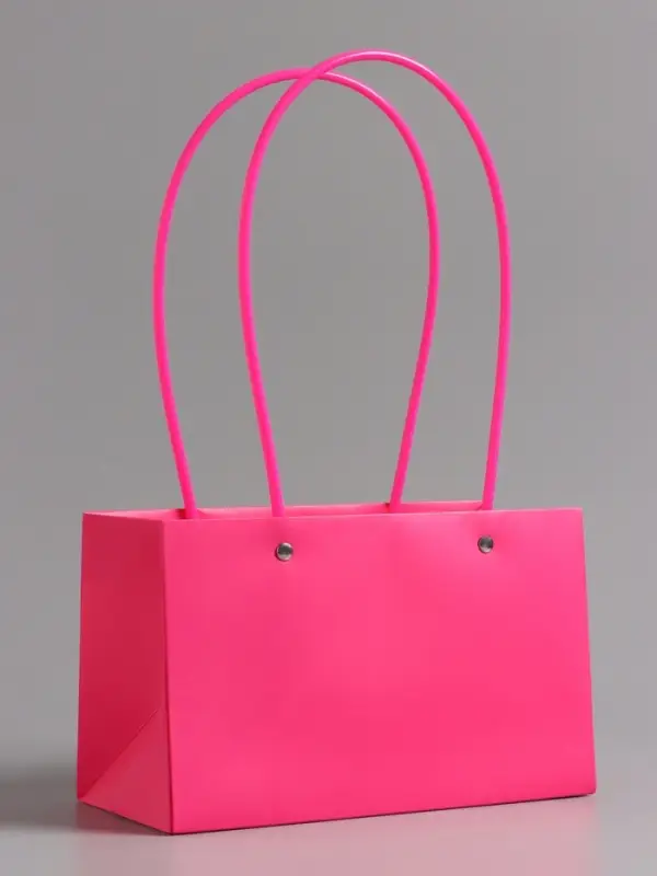 Сумка переноска для цветов, влагостойкая, фуксия, 22&times;10.5&times;13.5 см