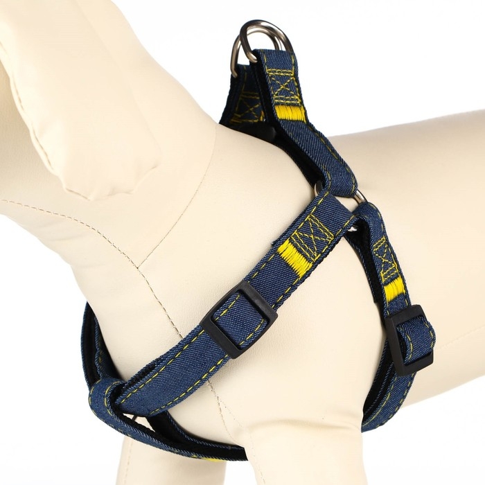 Шлейка Шлейка "Джинс", чёрный подклад, ширина 2 см, ОШ 45-70 см, ОГ 45-70 см