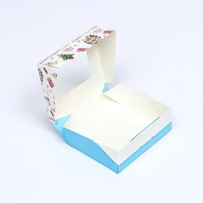 Коробка подарочная новогодняя складная «Открытка», 10×8×3.5 см