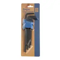 Набор ключей ТУНДРА black, TORX Tamper, экстрадлинные, CrV, TT10 - TT50, 9 шт.