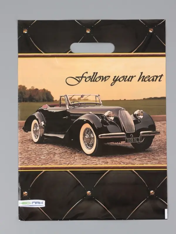 Пакет "Кабриолет, полиэтиленовый с вырубной ручкой 30х40 см, 60 мкм