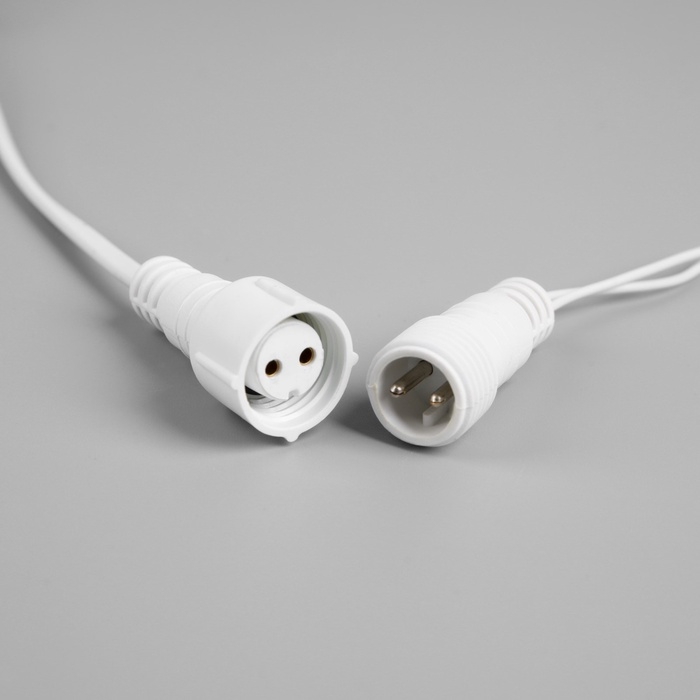 Гирлянда «Бахрома» 6 × 0.7 м, IP44, УМС, белая нить, 120 LED, свечение белое, мерцание, 220 В