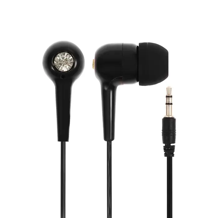 Наушники Luazon &laquo;Бриллиант&raquo; W-02, вакуумные, чёрные