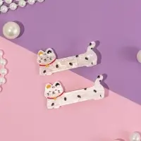 Зажим для волос "Мультизаврик" (набор 2 шт) котик, 6,5 см