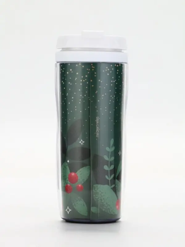 Подарочный набор Happy New Year: гель для душа, мочалка и термостакан, аромат хвойный лес, URAL LAB Подарочный набор Happy New Year: гель для душа, мочалка и термостакан, аромат хвойный лес, URAL LAB