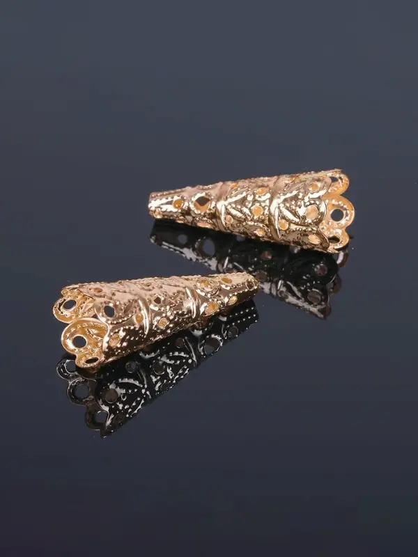 Шапочки для бусин (набор 10 шт.), СМ-103-1, 23&times;14 мм, цвет золото