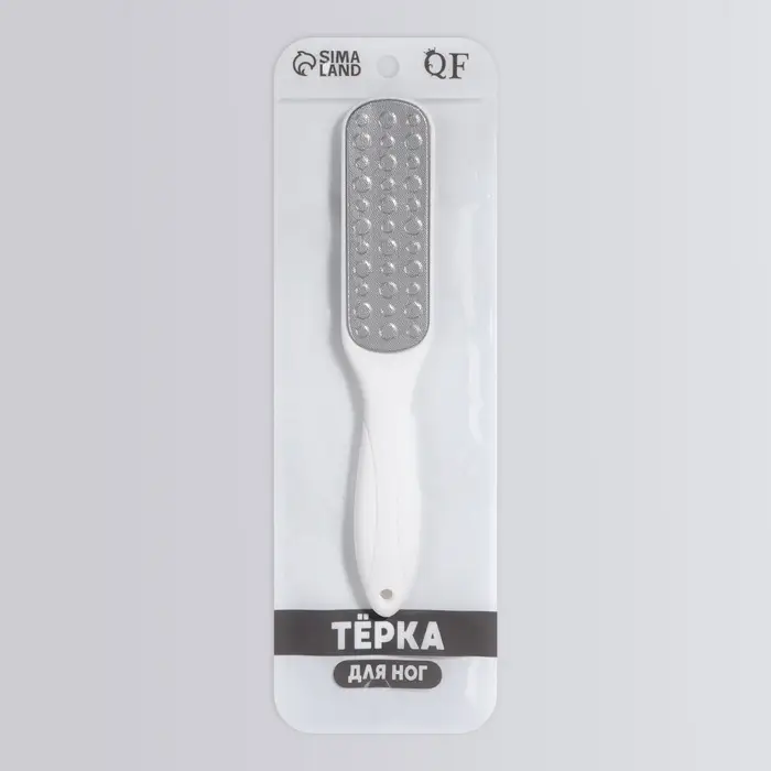 Пилка для пяток, овальная, лазерная, двусторонняя, 23 см, белая