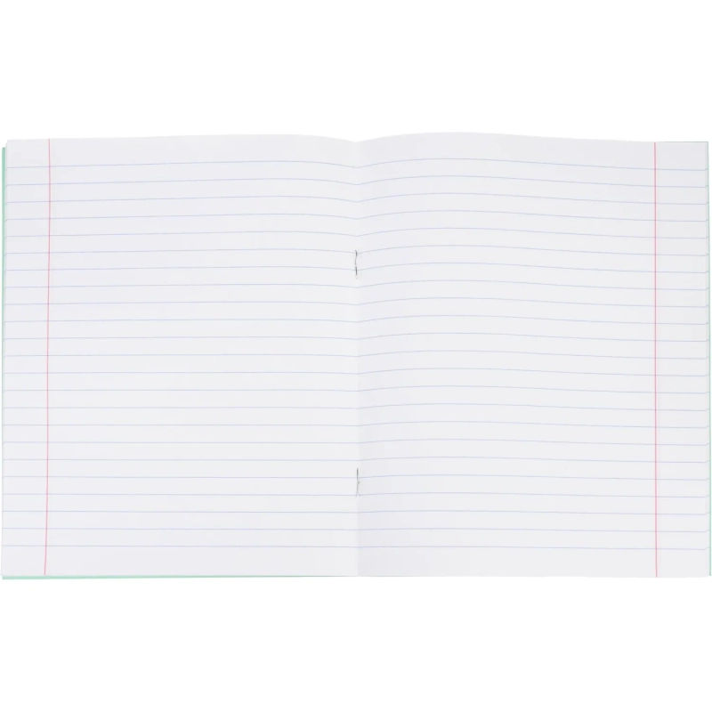 Тетрадь в зеленом офсете 18л.,  линия, штука, внутр.блок 100% белизна