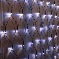 Гирлянда &laquo;Сеть&raquo; 2&times;3 м, IP44, УМС, тёмная нить, 384 LED, свечение белое, 220 В