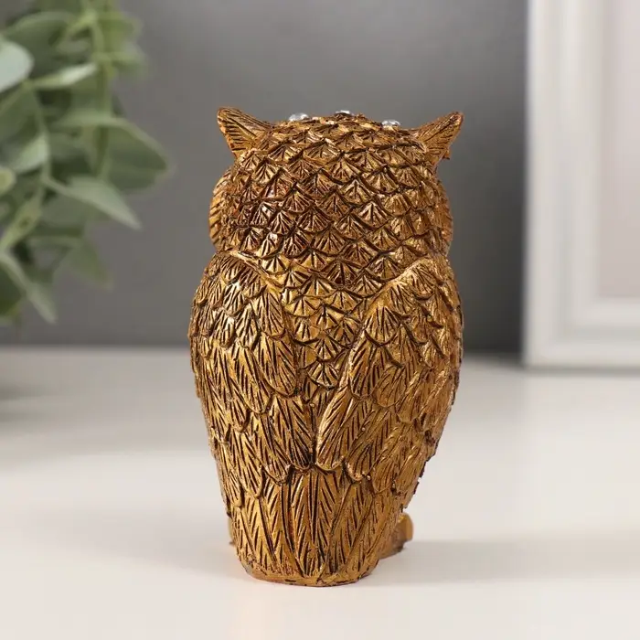 Фигурка полистоун &laquo;Филин кофейный&raquo;, стразы, 8.5&times;5.3&times;4.3 см