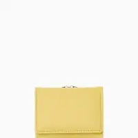 Кошелёк женский на кнопке, 10.5&times;3&times;8.5 см, однотонный, жёлтый