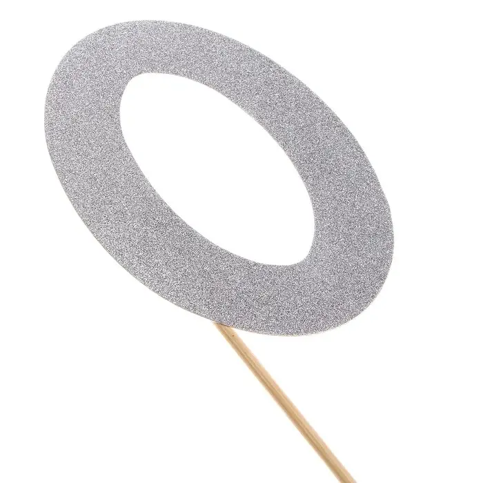 Топпер в торт «Цифра 0», цвет серебро Топпер в торт «Цифра 0», цвет серебро