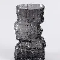 Ваза «Гоэтано», 24.5×13 см, стекло, чёрная
