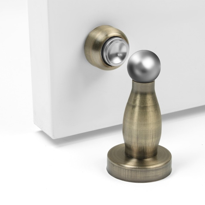 Упор дверной, магнитный LOCKLAND, цвет античная бронза Упор дверной, магнитный LOCKLAND, цвет античная бронза