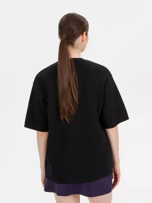 Джемпер с коротким рукавом Siluetti Volumica, черный, размер XS/S Джемпер с коротким рукавом Siluetti Volumica, черный, размер XS/S