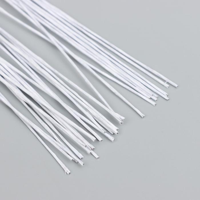 Проволока для творчества  Проволока для творчества "Florico" 0.55 мм, 30 шт, 40 см, в бумажной оплётке, белый