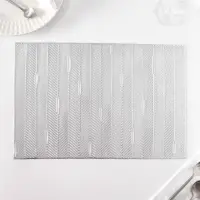 Салфетки сервировочные на стол Доляна &laquo;Триумф&raquo;, 45&times;30 см, 4 шт., серебряные