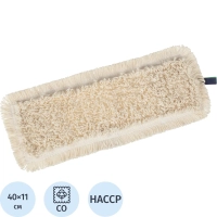 Насадка МОП Luscan 40x11см х/б тафтинг карман/ухо бежевая