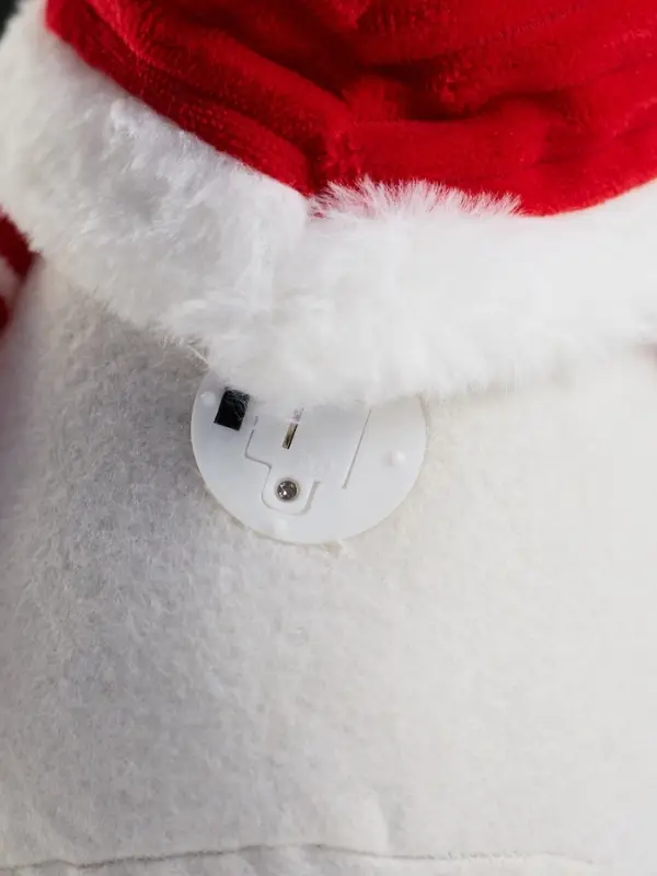 Светодиодная фигура &laquo;Гном романтик в красном&raquo; 40 см, текстиль, 1 LED, от батареек LR1130&times;3, свечение тёплое белое