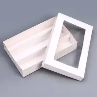 Коробка для макарун, с ложементом, белая 26.5&times;16.5&times;5.5 см