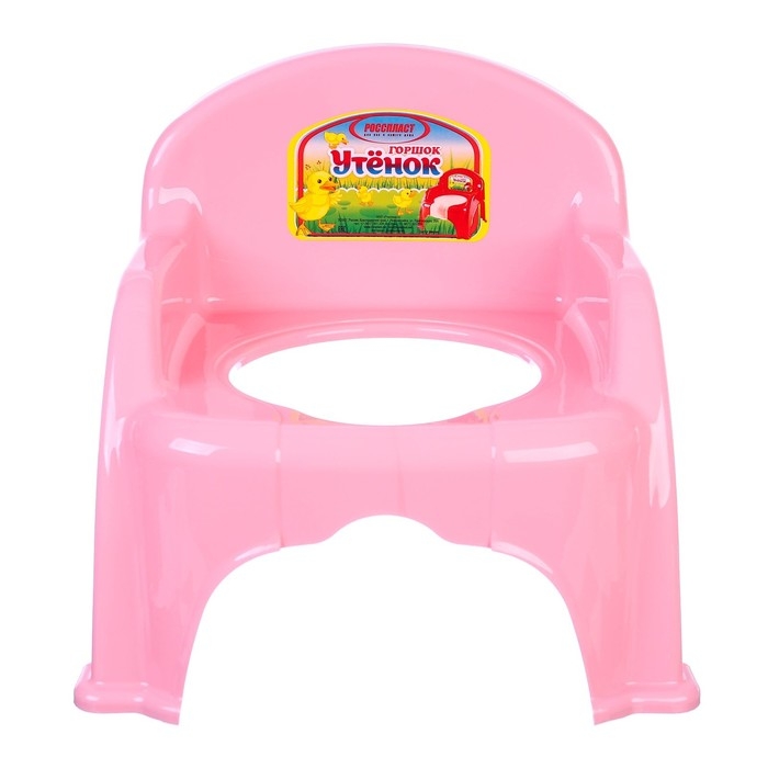 Горшок детский «Утенок» с крышкой, светло-розовый / белый 310х295х280мм Горшок детский «Утенок» с крышкой, светло-розовый / белый 310х295х280мм