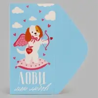 Конверт для денег &laquo;Лови мою любовь&raquo;, ангел,16.5&times;8 см