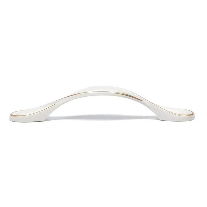 Ручка-скоба мебельная PC181BL, м/о 96 мм, белая