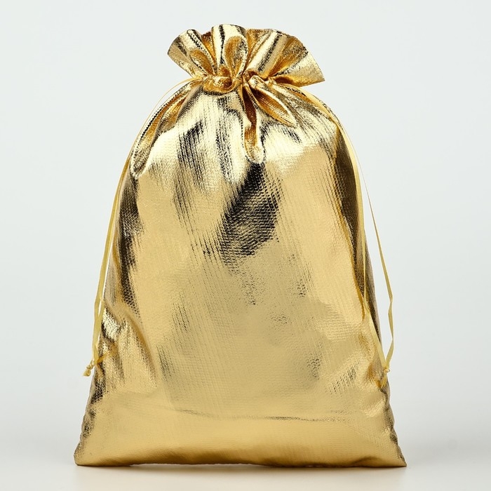 Мешочек подарочный парча «Новый год», золото, 20 х 30 см, Новый год Мешочек подарочный парча «Новый год», золото, 20 х 30 см, Новый год