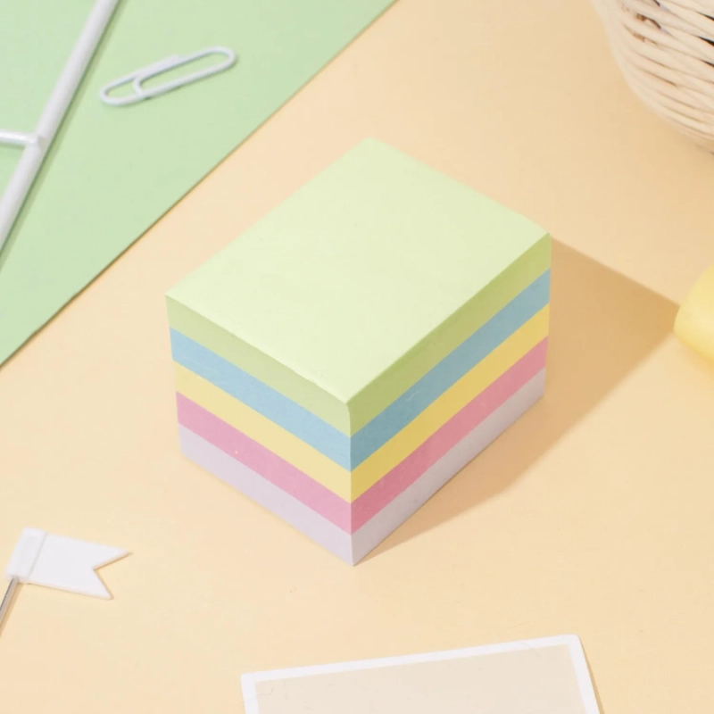 Бумага для заметок с клеевым краем  38x51 мм, 400 л, 5 цветов в асс