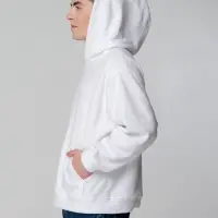 Худи флисовое унисекс Manakin, белое, размер XL/2XL