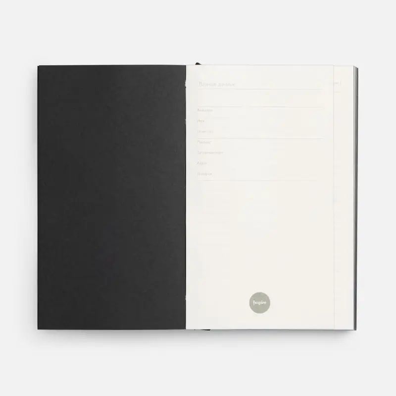 Ежедневник Flat Mini, недатированный, черный