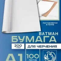 Набор ватманов чертёжных А1, 100 листов, 200 г/м&sup2;, ГОЗНАК