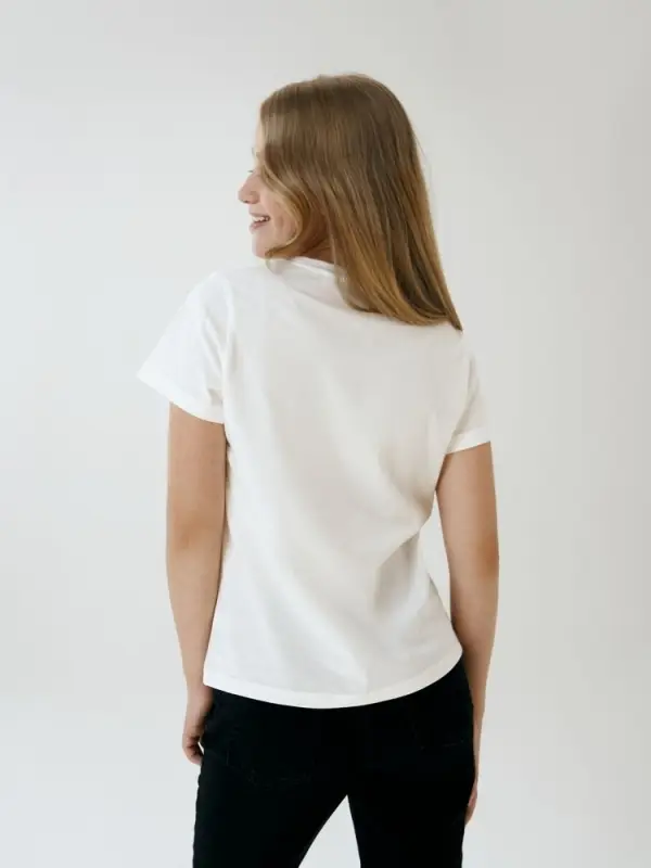 Футболка детская T-Bolka Kids, белая (теплый оттенок), 8 лет