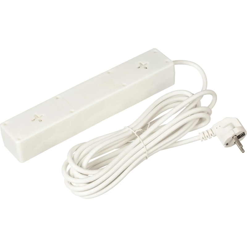 Сетевой фильтр BigTech STD-510-5-W (5р/5м/10А/2,2кВт/1мм2/белый)