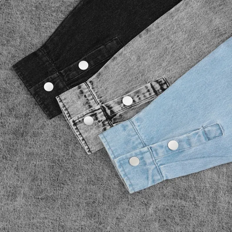 Куртка джинсовая O3, черная, размер M/L