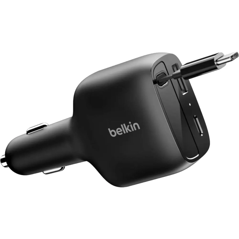 Зарядное устройство Belkin (CCC001hqBK)авто BoostCharge 75W USB-C&A+каб чер