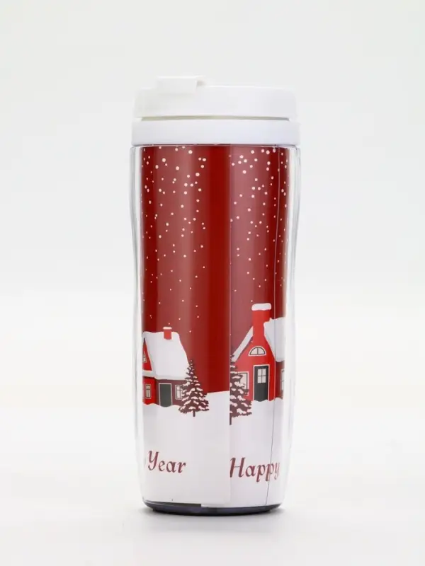 Подарочный набор Happy New Year: гель для душа, мочалка и термостакан, аромат магический, URAL LAB Подарочный набор Happy New Year: гель для душа, мочалка и термостакан, аромат магический, URAL LAB