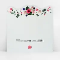 Конверт для денег «Настоящие цветы» фигурный, 17.5 х 8 см