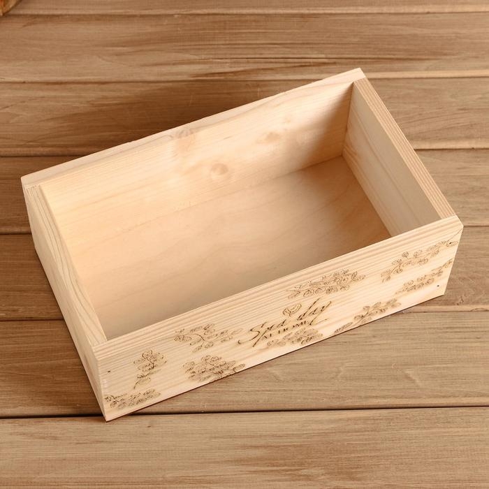 Ящик деревянный Ящик деревянный "Spa day at home", 24.5×14×8 см, микс