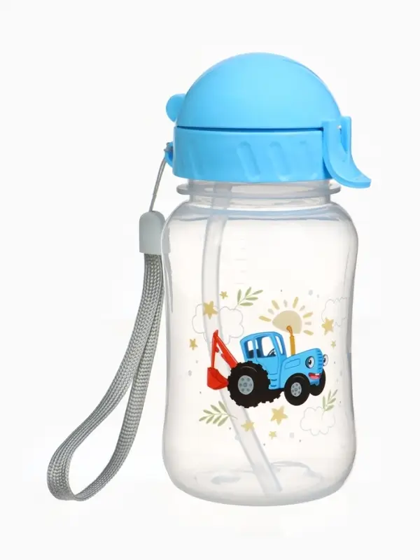 Поильник-непроливайка с трубочкой, 270 мл, Синий трактор Поильник-непроливайка с трубочкой, 270 мл, Синий трактор