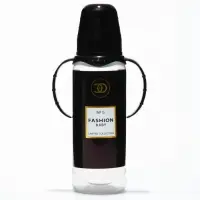 Бутылочка для кормления M&B Fashion Baby, классическое горло, от 3 мес, 250 мл., цилиндр, с ручками