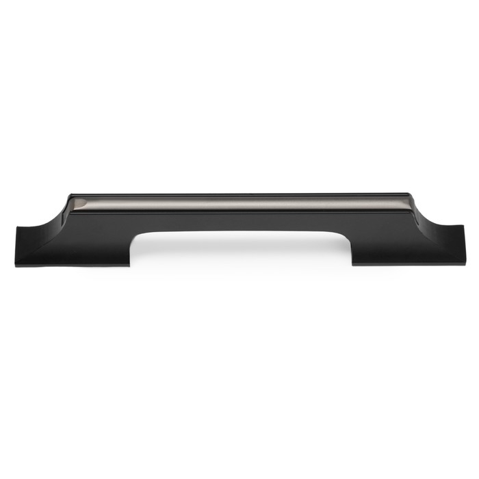 Ручка скоба CAPPIO, алюминий, м/о 96 мм, цвет черный с серой вставкой