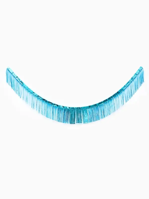 Гирлянда "Дождик" 3 метра с липким краем, цвет голубой