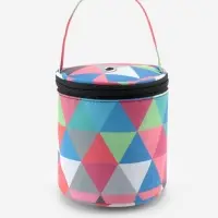 Сумка-футляр &laquo;Треугольники&raquo;, 1 люверс, d=14&times;14.5 см, разноцветная