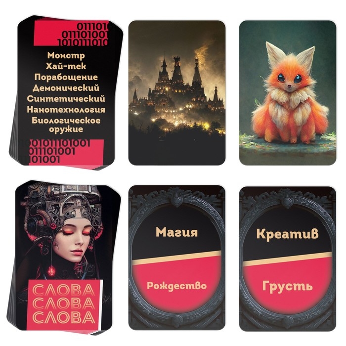 Настольная игра на ассоциации «Думай, как нейросеть», 150 карт, 10+ Настольная игра на ассоциации «Думай, как нейросеть», 150 карт, 10+