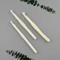 Набор крючков для вязания, d=7/8/9 мм, 14 см, 3 шт., белый