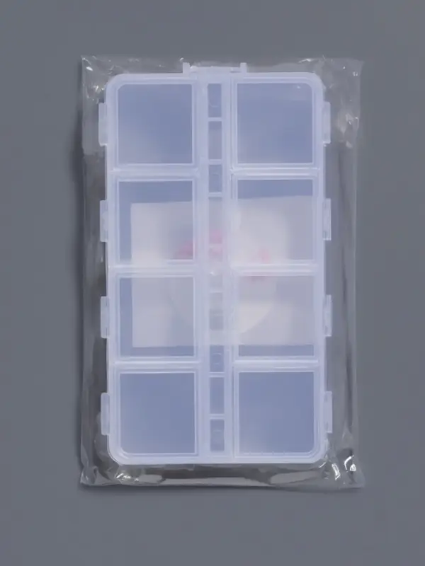 Органайзер для хранения мелочей, с подвесом, 11&times;6.3&times;1.5 см, 8 ячеек, прозрачный