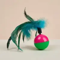 VETTA Игрушка для домашних животных, пластмасса, перья, 5,5х8 см