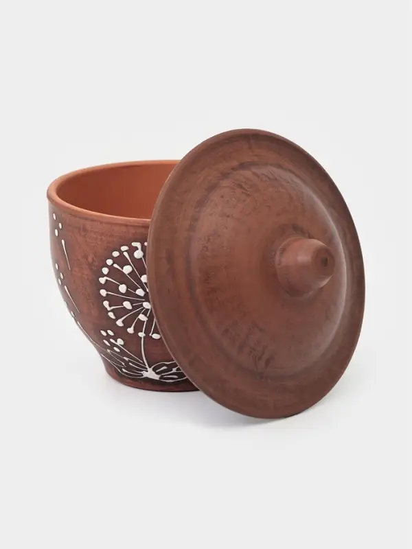 Горшок для запекания &laquo;Одуванчик&raquo;, 600 мл, 12&times;12&times;13 см, красная глина