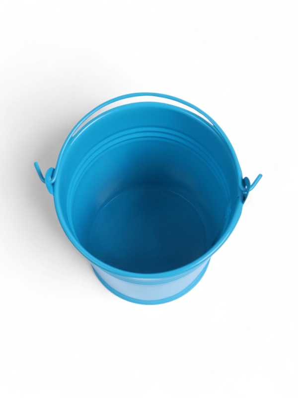 Ведерко декоративное голубое 8x8 см Ведерко декоративное голубое 8x8 см